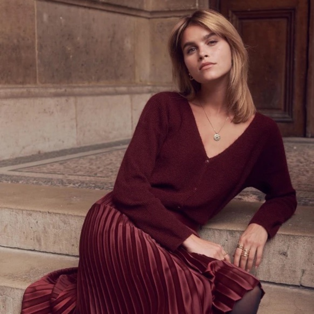 Sezane Barry Jumper - Burgundy